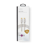 Nedis CCTB64700AL20 USB-kabel USB 3.2 Gen 1 (3.1 Gen 1) 2 m USB C 5 Gbit/sek. Aluminium