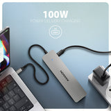 Axagon HMC-7HX2 dockingstation Ledningsført USB 3.2 Gen 1 (3.1 Gen 1) Type-C Grå