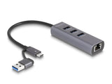 DeLOCK 64282 dockingstation Ledningsført USB 3.2 Gen 1 (3.1 Gen 1) Type-C Grå
