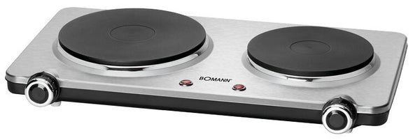 Bomann DKP 5033 E CB Sort, Rustfrit stål Bordplade Forseglet plade 2 zone(s)