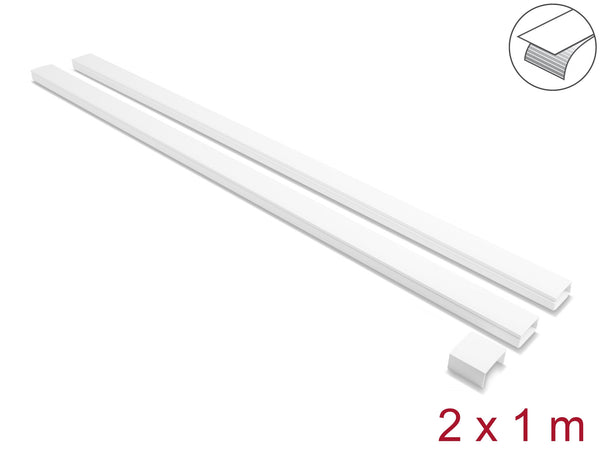 DeLOCK 22088 kabelorganisator Universel Kabelkanal Hvid 2 stk