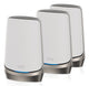 NETGEAR Orbi Quad-band RBKE963 AXE11000 WiFi 6E Mesh System Quad-band (2.4 GHz / 5 GHz-1 / 5 GHz-2 / 6 GHz) Wi-Fi 6 (802.11ax) Grå, Hvid 16 Intern
