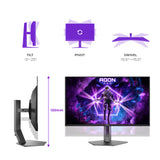 AOC AGON PRO AG326UZD2 computerskærm 80 cm (31.5") 3840 x 2160 pixel 4K Ultra HD OLED Sort