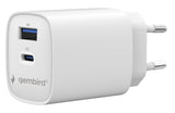 Gembird TA-UC-1A1C-PD45-01-W oplader til mobil enhed Laptop, Smartphone, Tablet Hvid Vekselstrøm Hurtig opladning Indendørs
