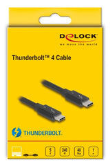 DeLOCK 81249 Thunderbolt kabel 1 m 40 Gbit/sek. Sort