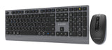 Gembird KBS-WPS-02 tastatur Mus inkluderet Hjemme/kontor RF trådløs + Bluetooth QWERTY US International, Ukrainsk, Russisk Sort