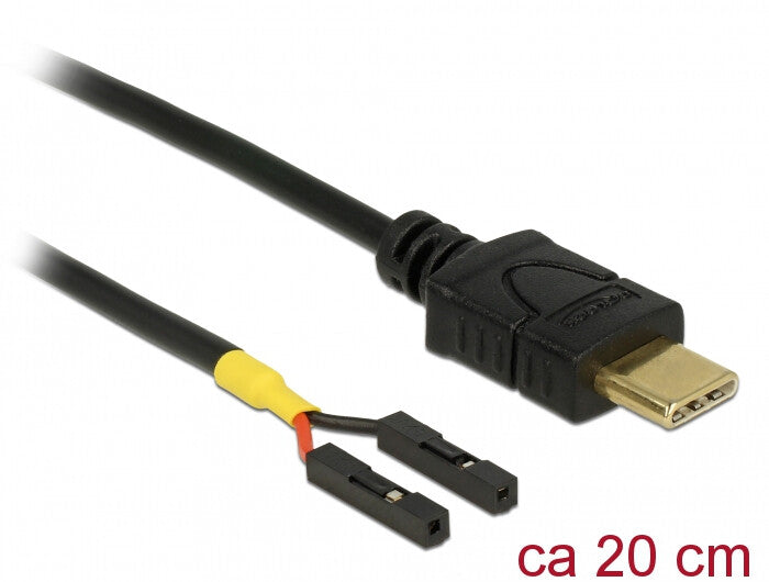 DeLOCK 85395 USB-kabel 0,2 m USB C Sort
