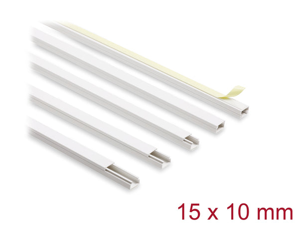 DeLOCK 22066 kabelorganisator Universel Kabelkanal Hvid 5 stk