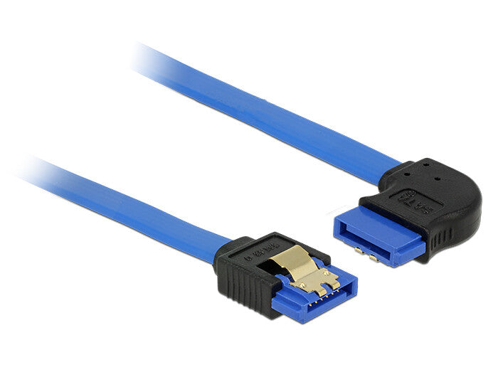 DeLOCK 84991 SATA-kabel 0,5 m SATA 7-pin Sort, Blå