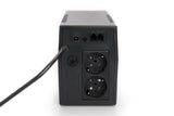 Digitus DN-170063 UPS-enhed Interaktivt indgangsstik 0,6 kVA 360 W 2 AC stikkontakt(er)