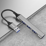 DUDAO 4-IN-1 multi-functional USB hub Charging Ledningsført USB 3.2 Gen 1 (3.1 Gen 1) Type-A Grå