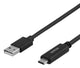 Deltaco USB 2.0 cable, Typ A - Typ C, 2m, black