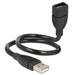 DeLOCK 35cm USB 2.0 USB-kabel 0,35 m USB A 0,48 Gbit/sek. Sort
