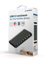 Gembird EE2280-U3C-03 drevkabinet SSD kabinet Sort M.2