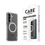 PanzerGlass CARE™ by ® Urban Explorer Case Transparant m. Hvid Qi Samsung Galaxy S26+
