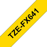 Brother TZE-FX641 etiketbånd Sort på gul TZ