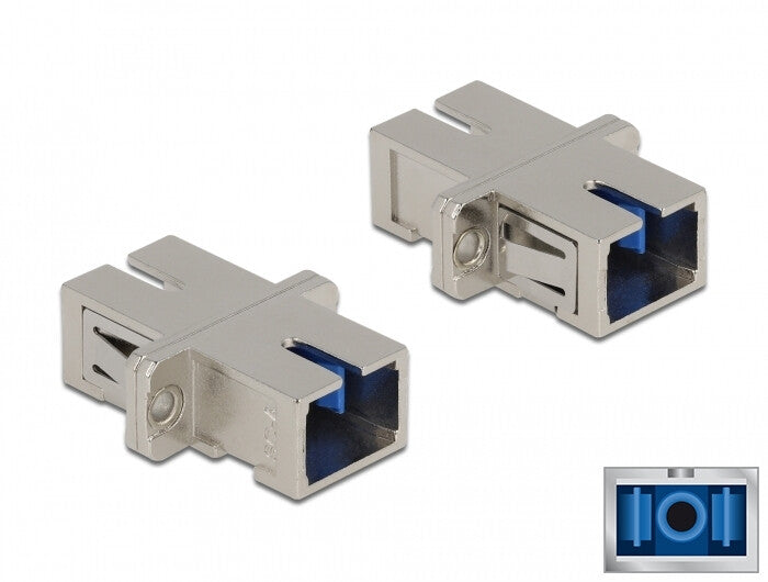 DeLOCK 86872 fiber adapter SC Sølv