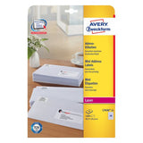 Avery L7636-25 selvklæbende etiket Afrundet rektangel Permanent Hvid 1200 stk