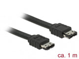 DeLOCK 85640 SATA-kabel 1 m eSATA Sort