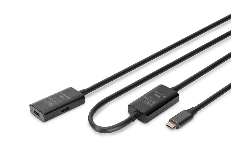 Digitus DA-73109 USB-kabel USB 3.2 Gen 1 (3.1 Gen 1) 10 m USB C 5 Gbit/sek. Sort