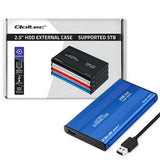 Qoltec 51859 drevkabinet HDD/SSD kabinet Blå 2.5"