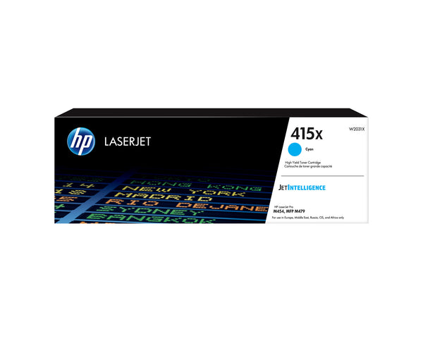 HP 415X Original LaserJet-tonerpatron med høj ydelse, cyan