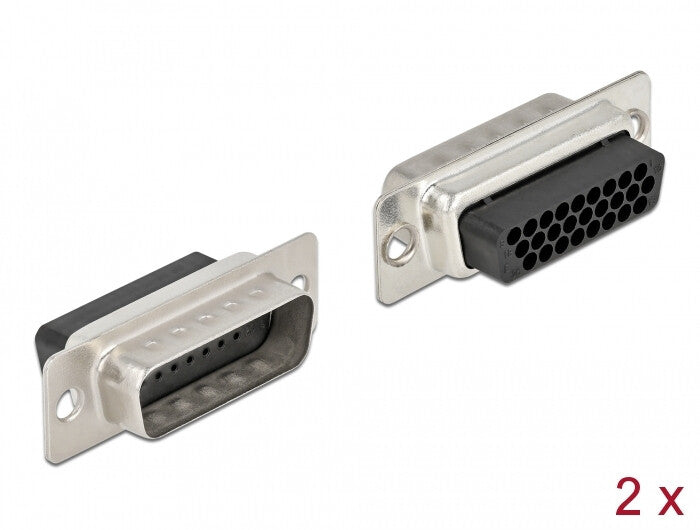 DeLOCK 66713 kabelsamler D-Sub HD 26 pin Sort, Sølv
