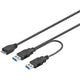 Goobay 95746 USB-kabel USB 3.2 Gen 1 (3.1 Gen 1) 0,3 m USB A Micro-USB B Sort