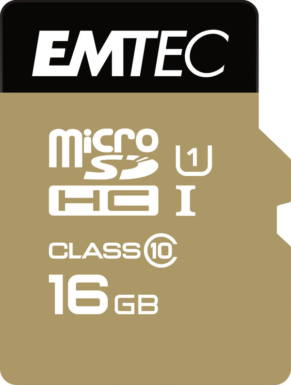 Emtec microSD Class10 Gold+ 16GB MicroSDHC Klasse 10