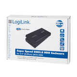 LogiLink UA0107 drevkabinet HDD kabinet Sort 3.5"