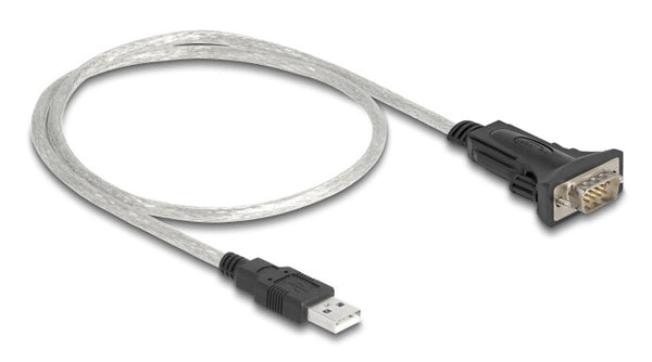 DeLOCK 64267 serielkabel Sort, Transparent 0,5 m USB Type-A DB-9