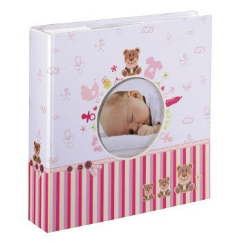 Hama Moni fotoalbum og arkbeskyttelse Lyserød, Hvid 200 ark 10 x 15
