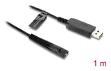 DeLOCK 90980 el-ledning Sort 1 m USB A 2-polet