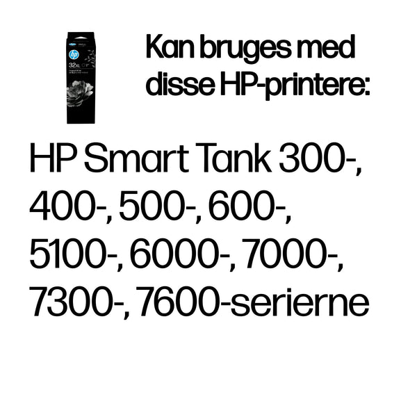 HP Original 32XL-blækflaske, sort, 135 ml