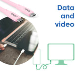 CLUB3D CAC-3002 USB-kabel USB4 Gen 2x2 2 m USB C 20 Gbit/sek. 240 W Lyserød