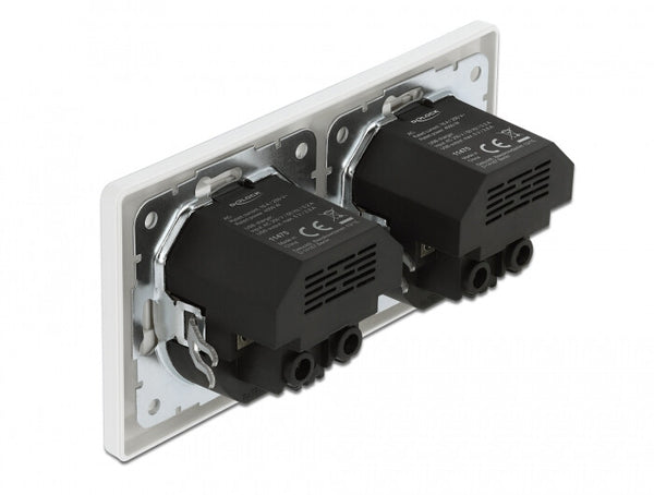 DeLOCK 11475 stikkontakt CEE 7/3 + USB Hvid