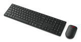 Lenovo 4X31S04814 tastatur Mus inkluderet Kontor RF trådløs + Bluetooth Tysk Sort