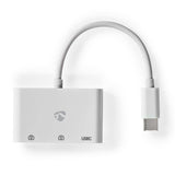 Nedis CCGB64785WT01 interface hub USB 2.0 Type-C 5000 Mbit/s Hvid