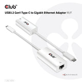 CLUB3D CAC-1519 kabel kønsskifter USB-C RJ-45 Hvid