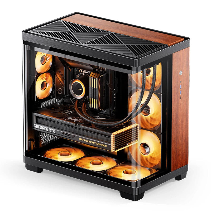 Jonsbo TK-4 Wood Tower Sort, Træ