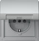 GIRA TX44 stikkontakt Schuko Aluminium