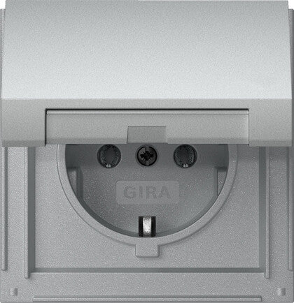 GIRA TX44 stikkontakt Schuko Aluminium