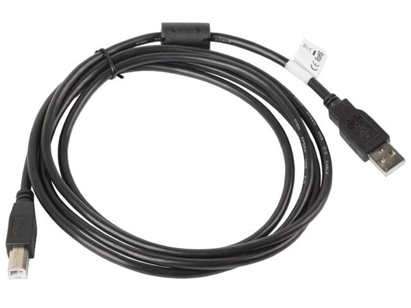 Lanberg CA-USBA-11CC-0018-BK USB-kabel USB 2.0 1,8 m USB B 0,48 Gbit/sek. Sort