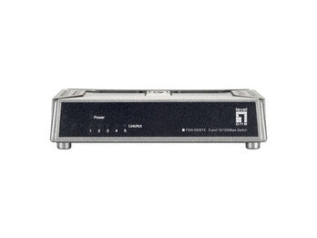 LevelOne FSW-0508TX netværksswitch Ikke administreret Fast Ethernet (10/100) Sort, Grå