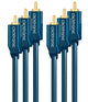 ClickTronic 10m YUV Component komponent (YPbPr ) videokabel 3 x RCA Blå