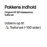 HP Original 301-blækpatron, trefarvet