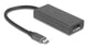 DeLOCK 64316 videokabel adapter 0,15 m USB Type-C HDMI + DisplayPort Grå