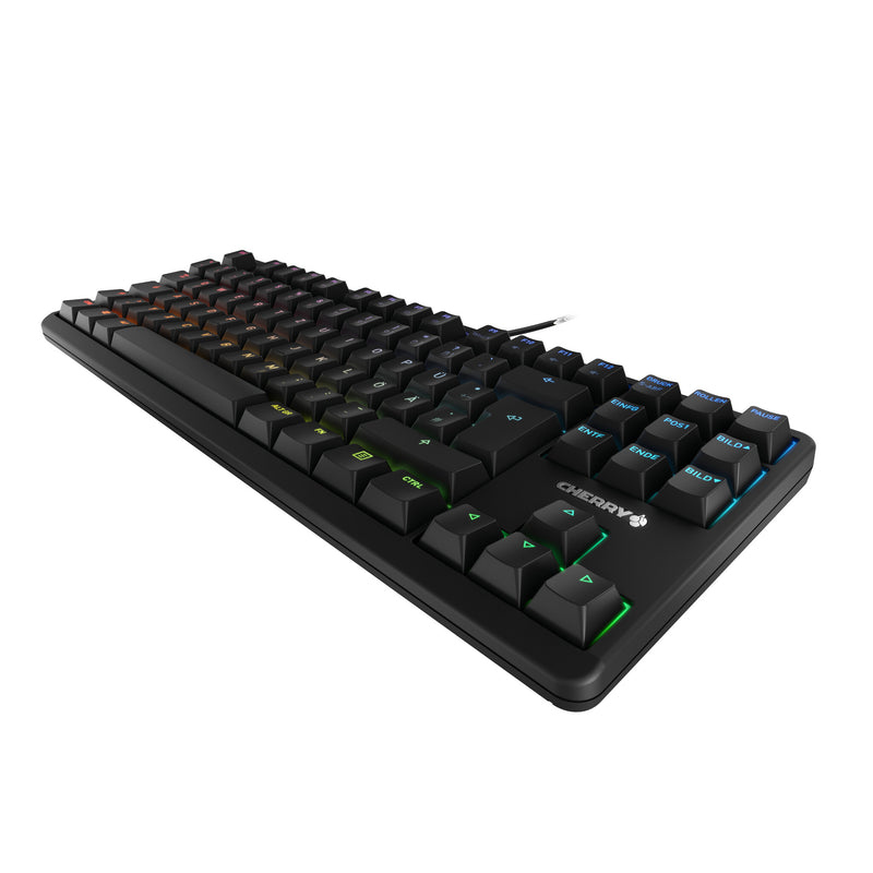 CHERRY G80-3000N RGB TKL tastatur Universel USB QWERTZ Tysk Sort