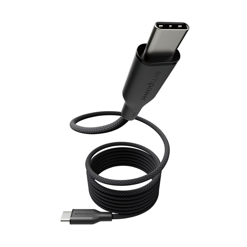 PanzerGlass empower™ by ® Magnetic 240W USB-C to USB-C Kabel | USB 2.0 | 1.5M | Space Black
