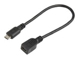 Prokord USB-0006 USB-kabel USB 2.0 0,2 m Micro-USB B Mini-USB B Sort